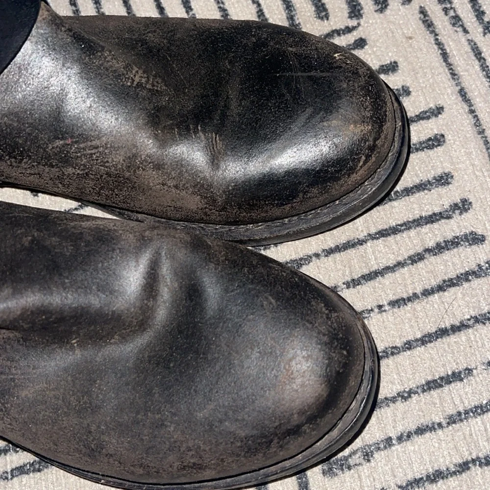 rag & bone waxed calfskin moto boots size 9 39 - Picture 6 of 11